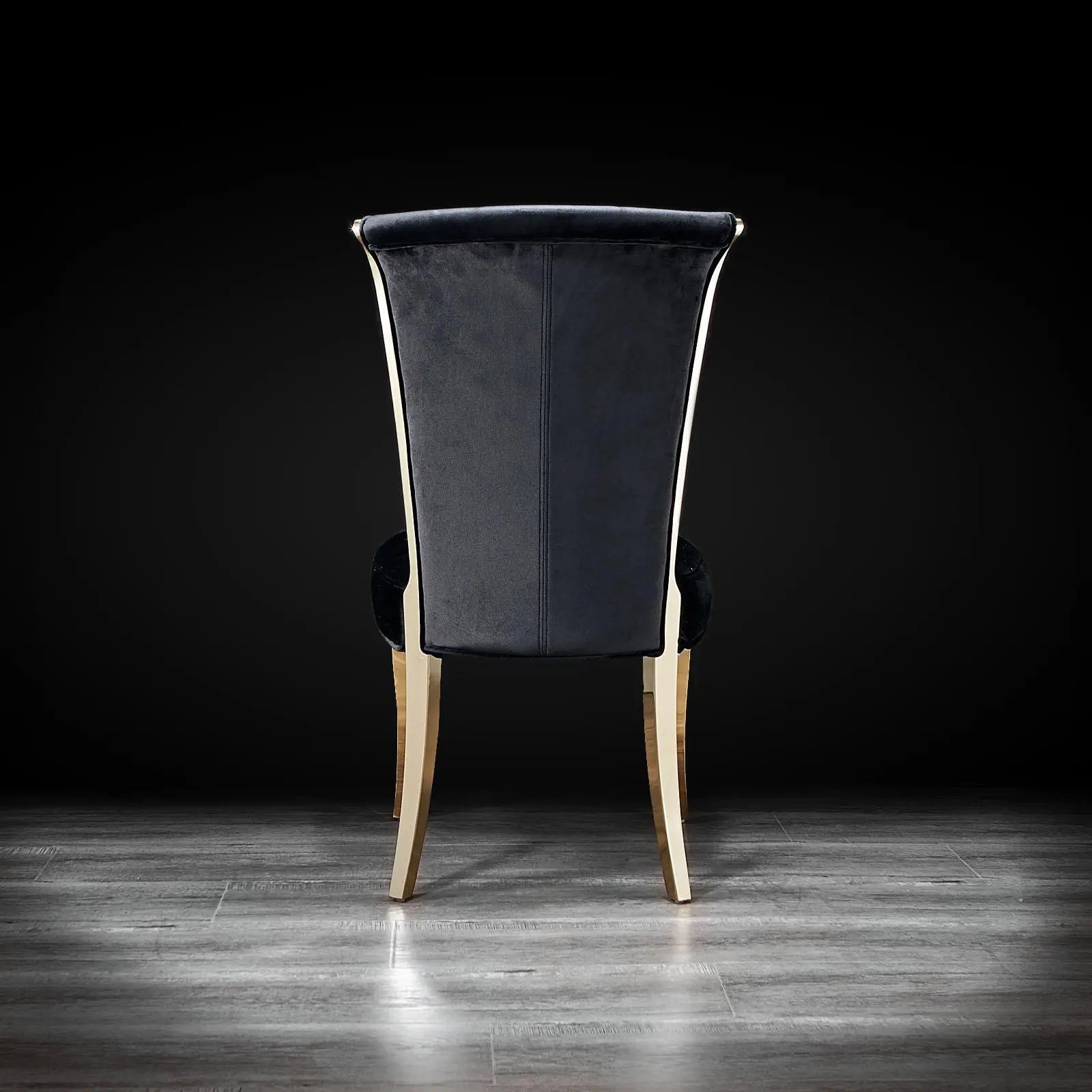 alanso gold black modern 1 dining chair
