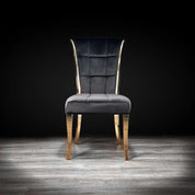 alanso gold black modern dining chair