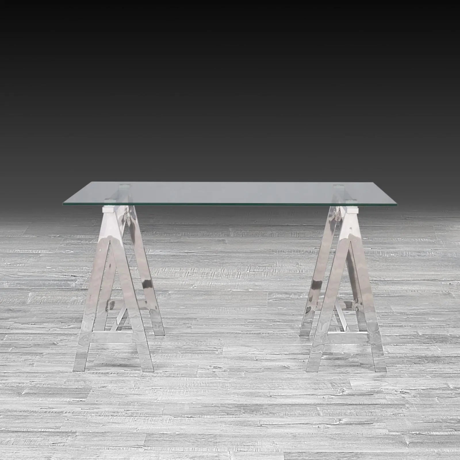 arch glass modern office desk