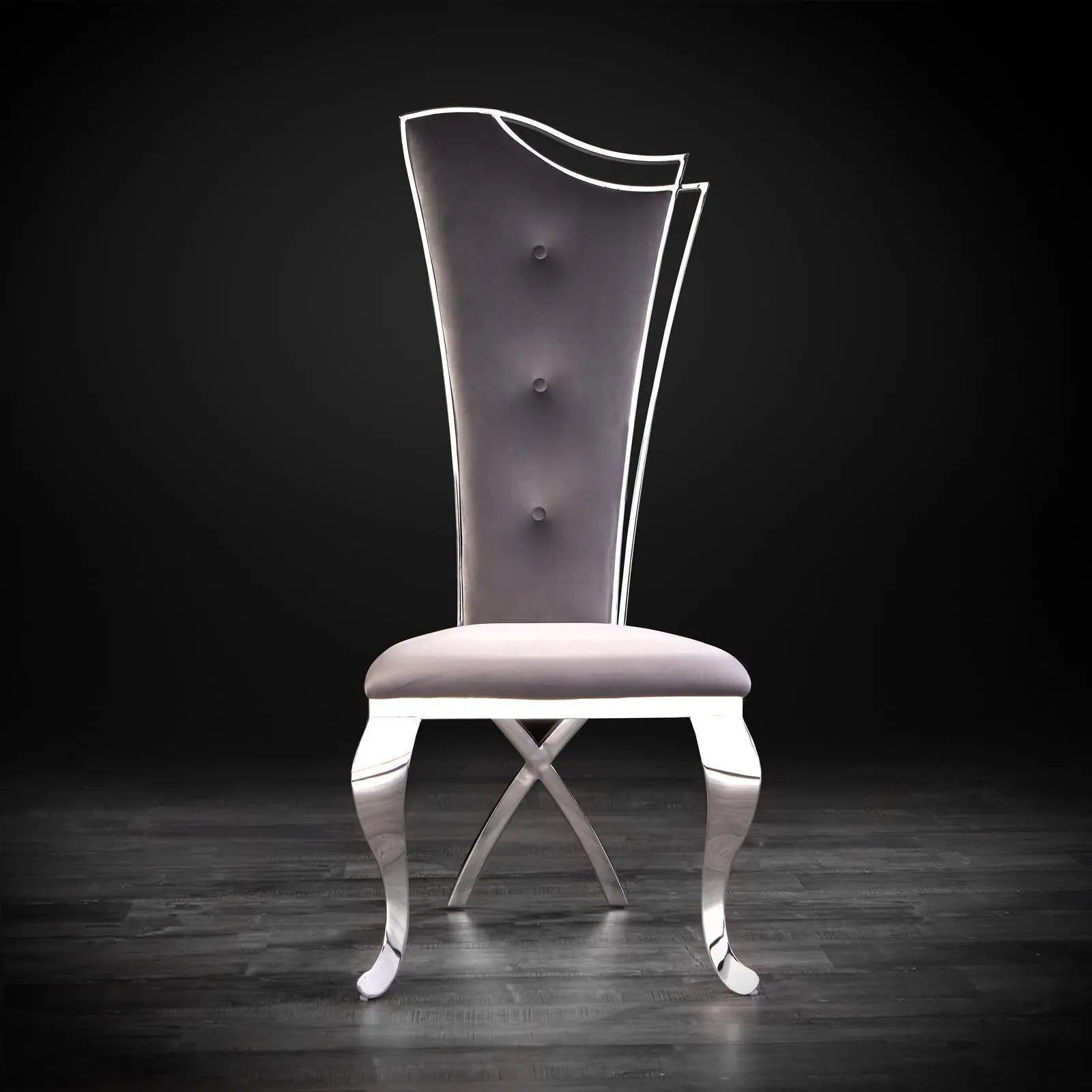 belladona gray modern dining chair