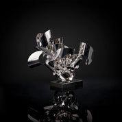blooming 2 silver modern sculpture