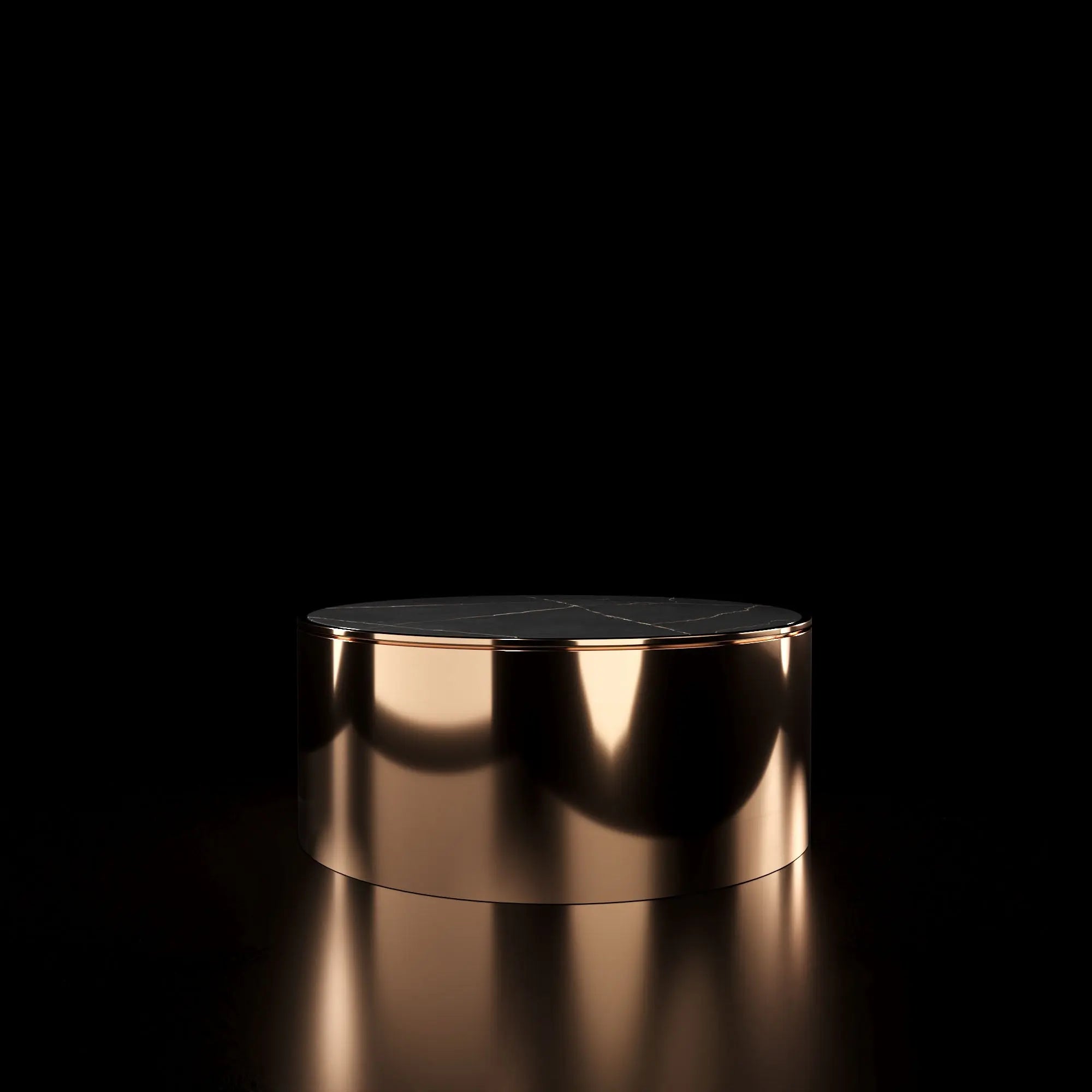 Bottini Rose Gold Round Coffee Table   My Store  Coffee Table