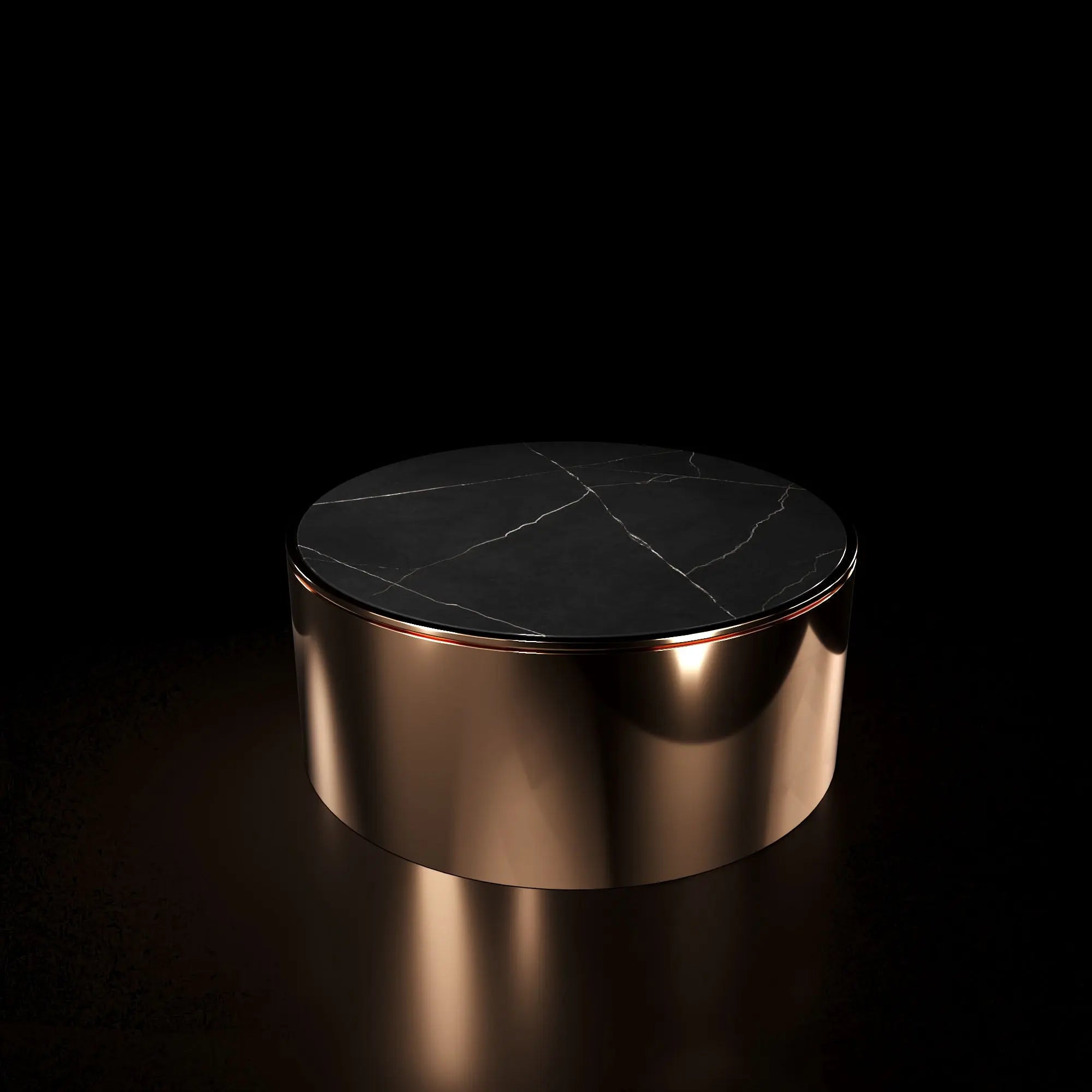 Bottini Rose Gold Round Coffee Table   My Store  Coffee Table