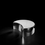 Bottini Smoked Black Round Coffee Table   My Store White-Medium Coffee Table