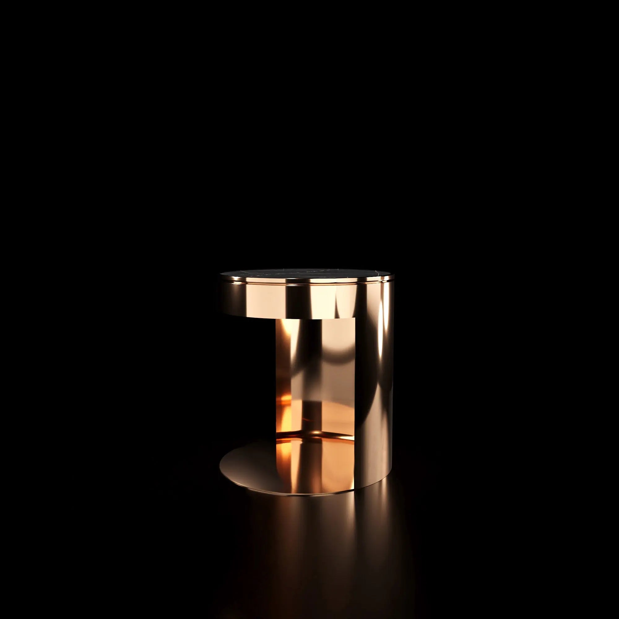 Bottini Rose Gold Round Coffee Table   My Store  Coffee Table