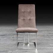 cameron taupe ss modern dining chair