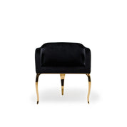 caprice gold black dining chair