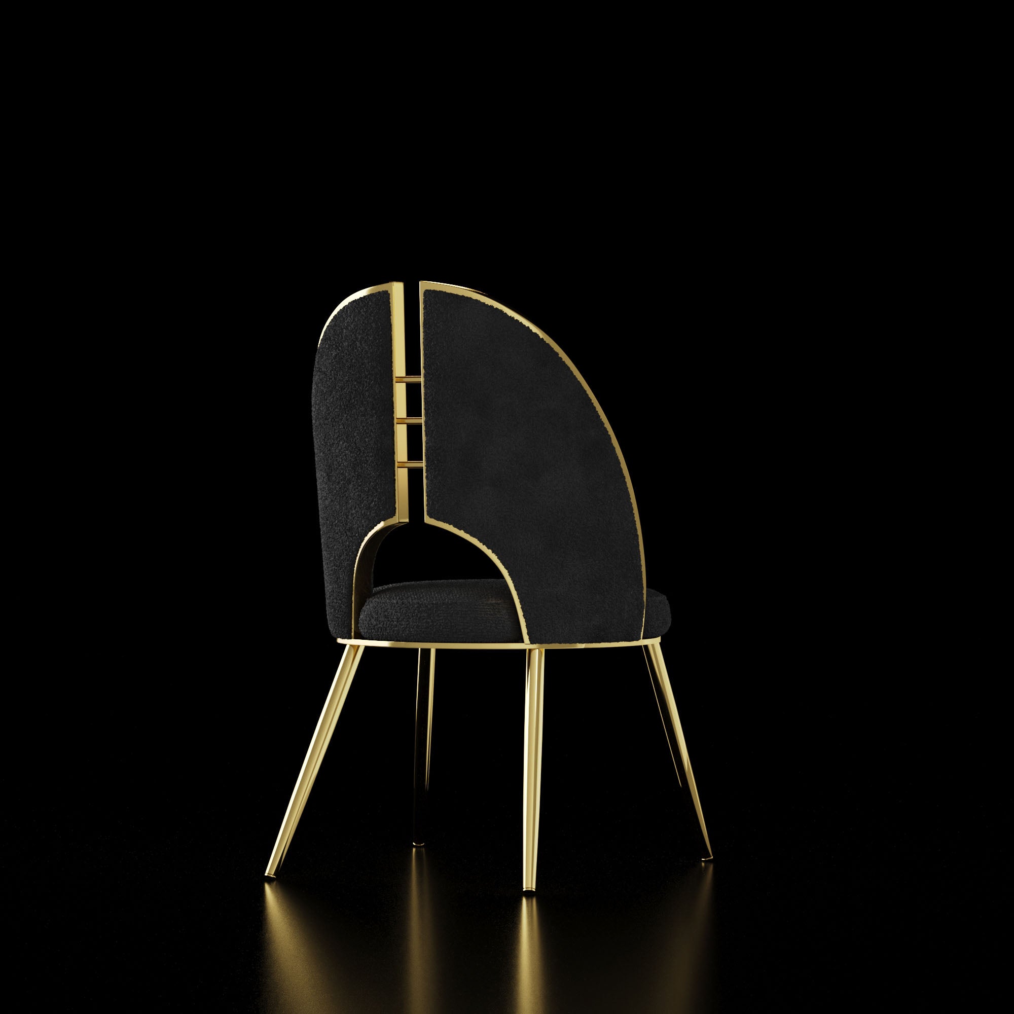 Hyde Titanium Gold Dining Chair