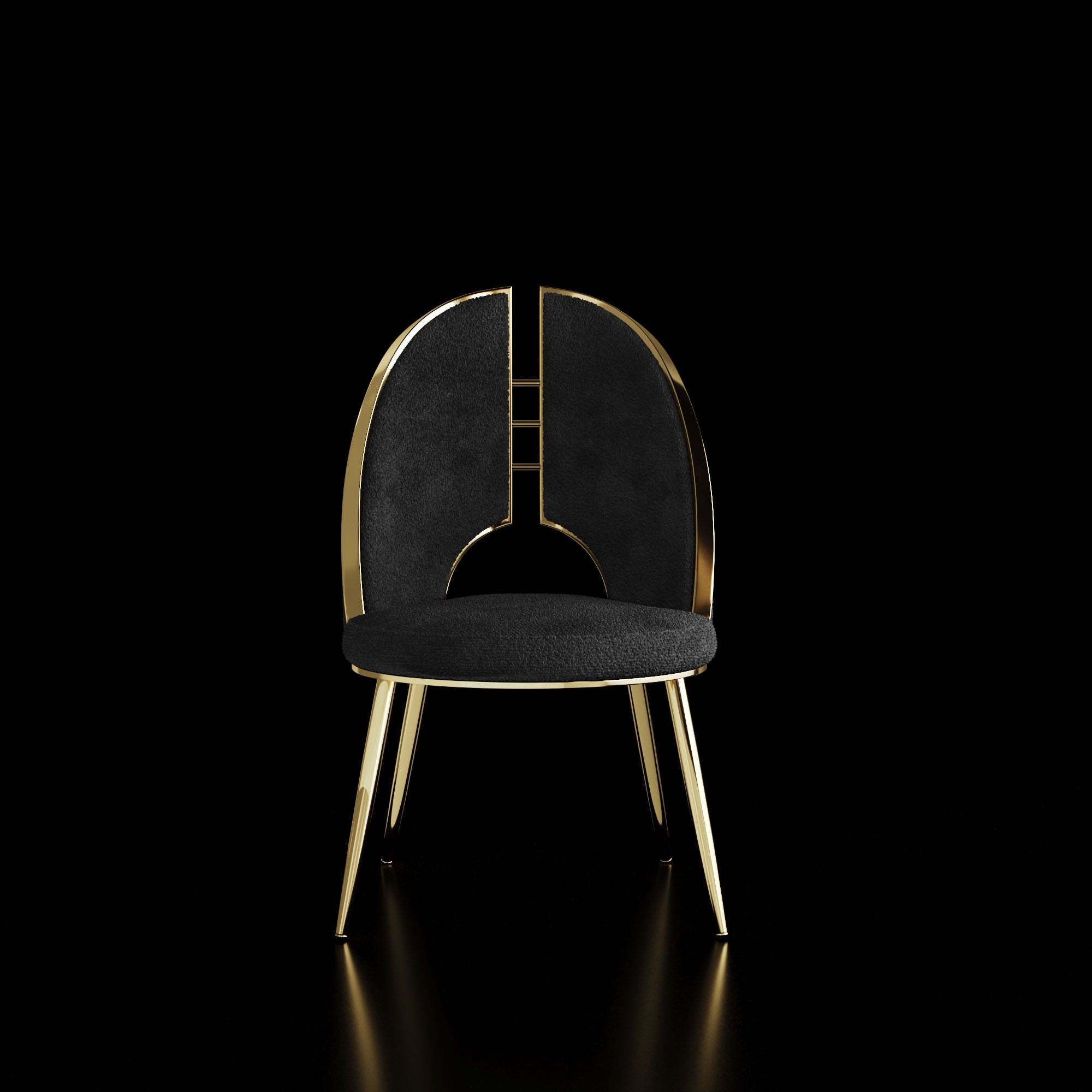 Hyde Titanium Gold Dining Chair