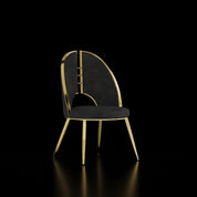 Hyde Titanium Gold Dining Chair