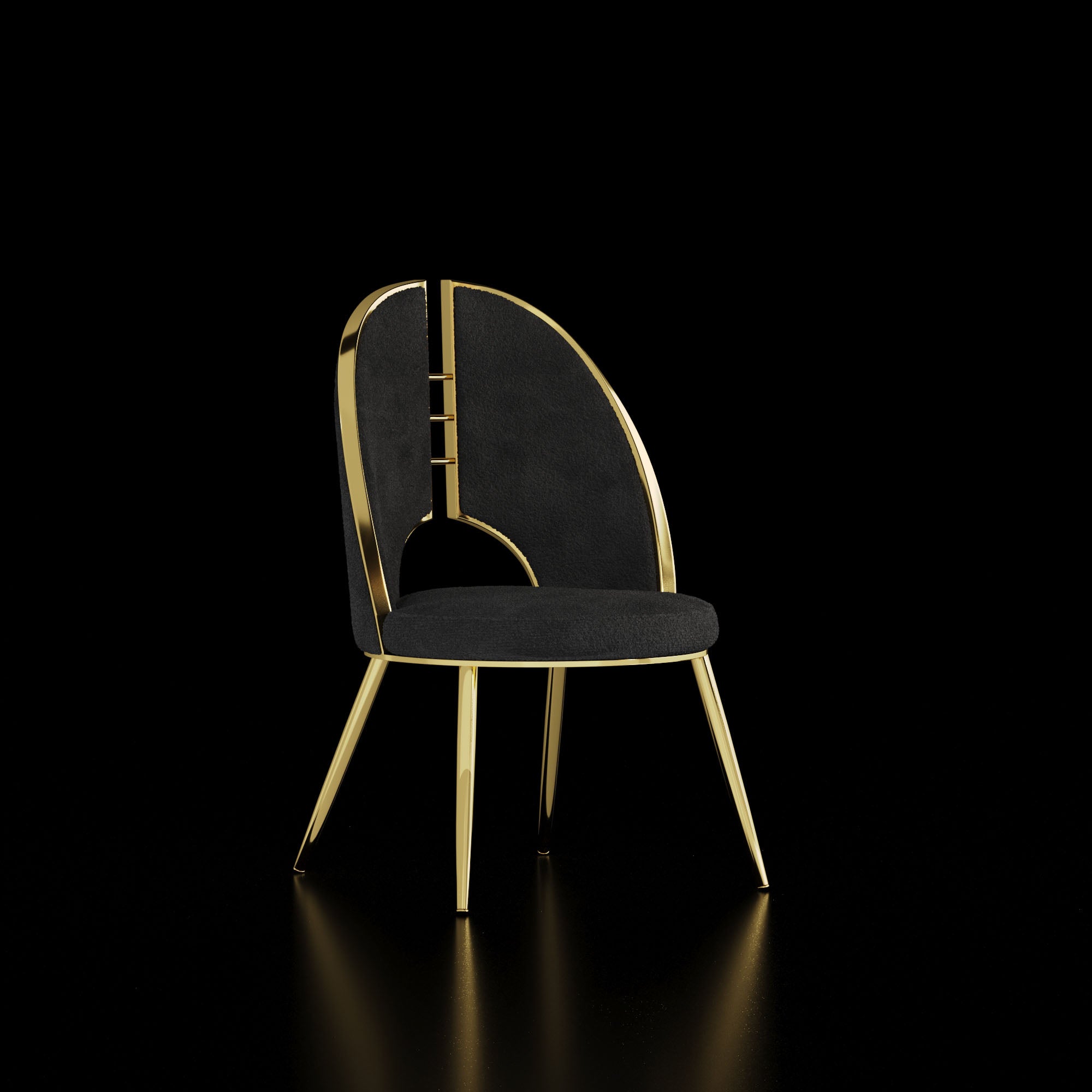 Hyde Titanium Gold Dining Chair
