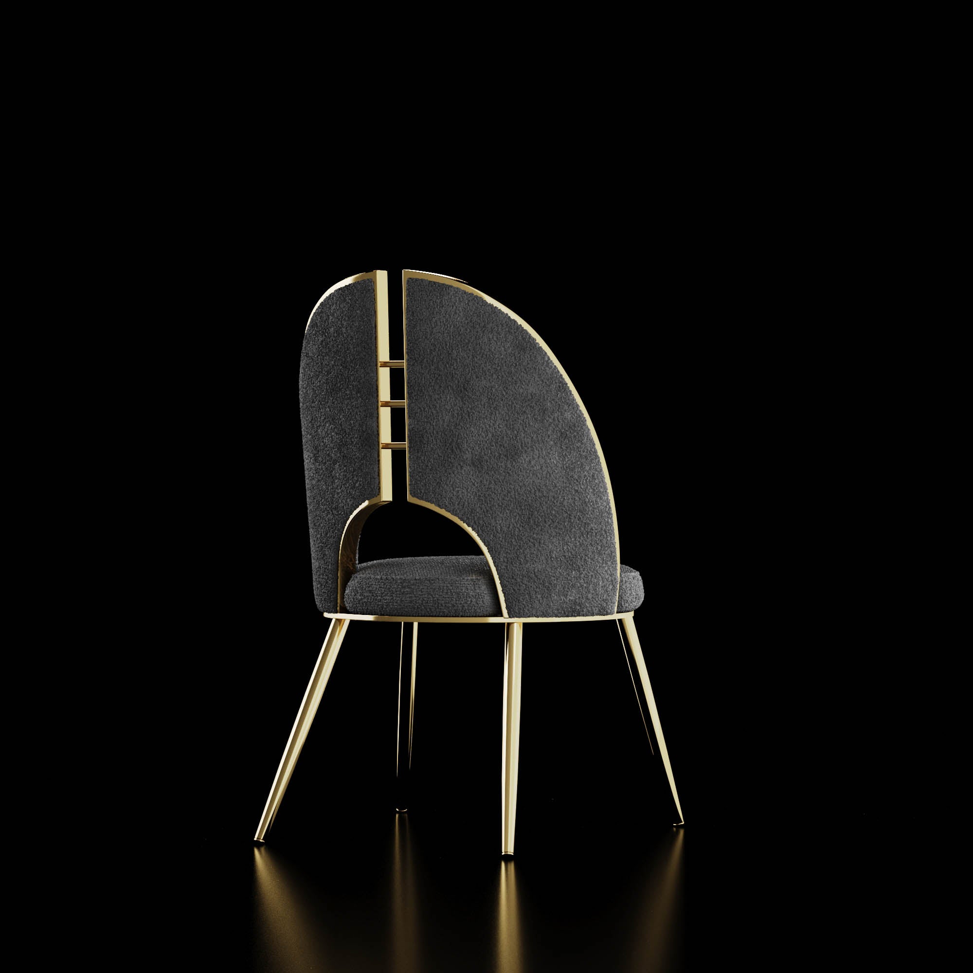 Hyde Titanium Gold Dining Chair