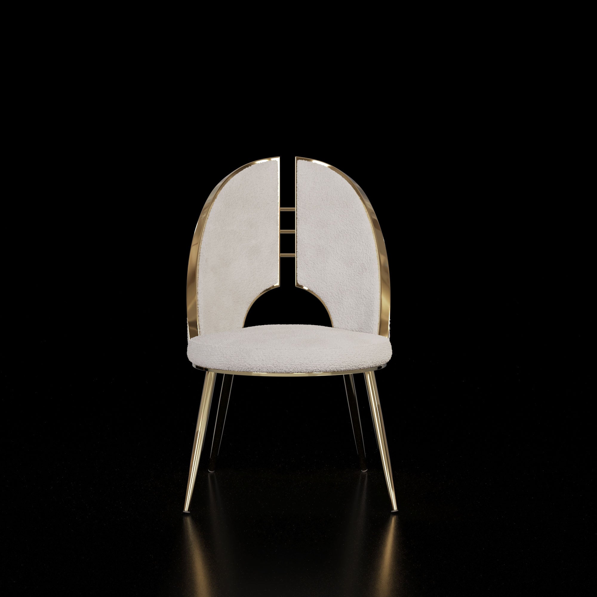 Hyde Titanium Gold Dining Chair