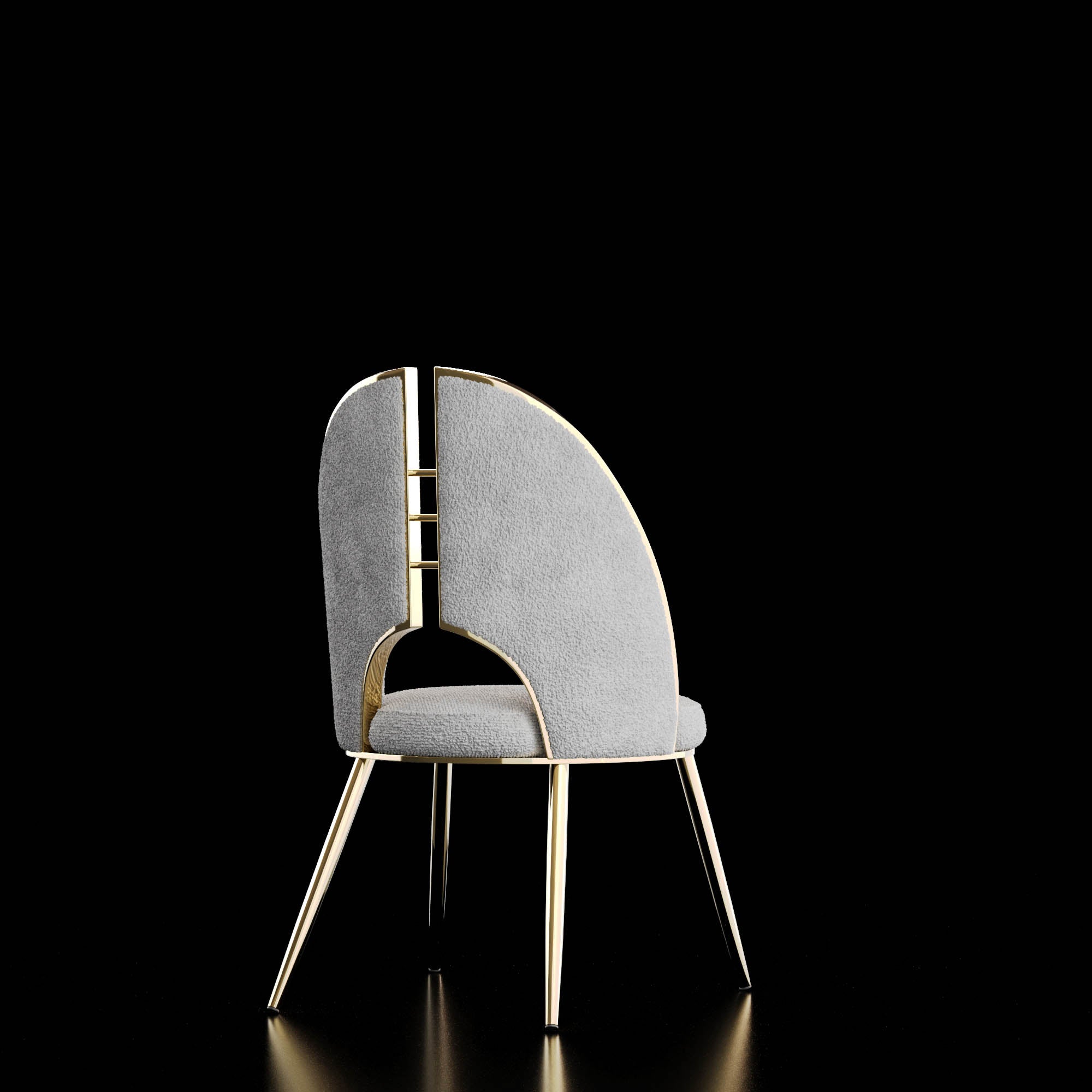 Hyde Titanium Gold Dining Chair