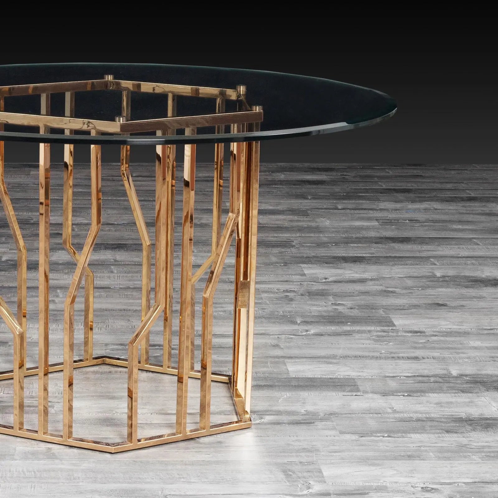 lorensia rg rnd glass allamoda dining table