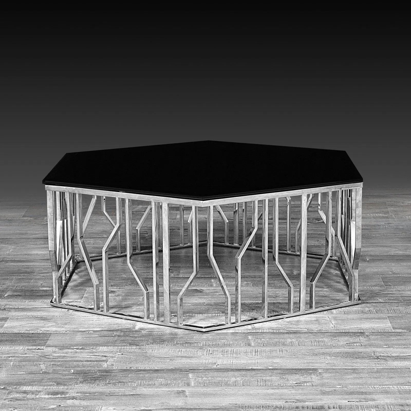 lorensia small silver stylish coffee table