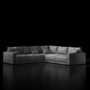 Lugano Five Pieces Sectional - My Store-Dark-Gray-Sectionals