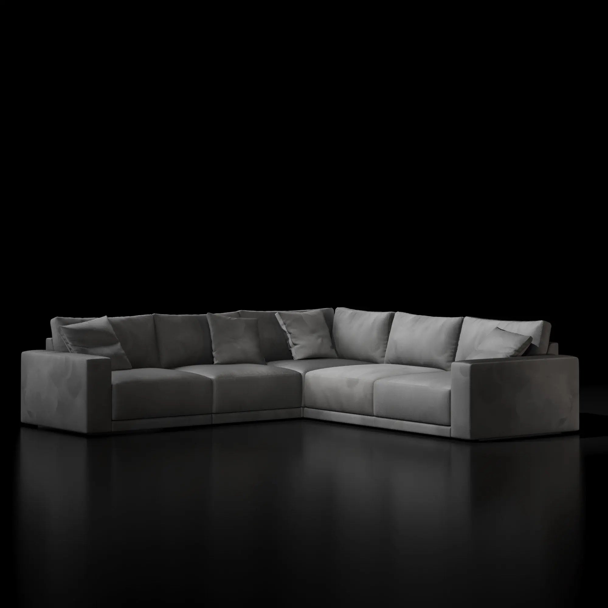 Lugano Five Pieces Sectional - My Store-Dark-Gray-Sectionals
