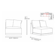 Lugano Five Pieces Sectional - My Store--Sectionals
