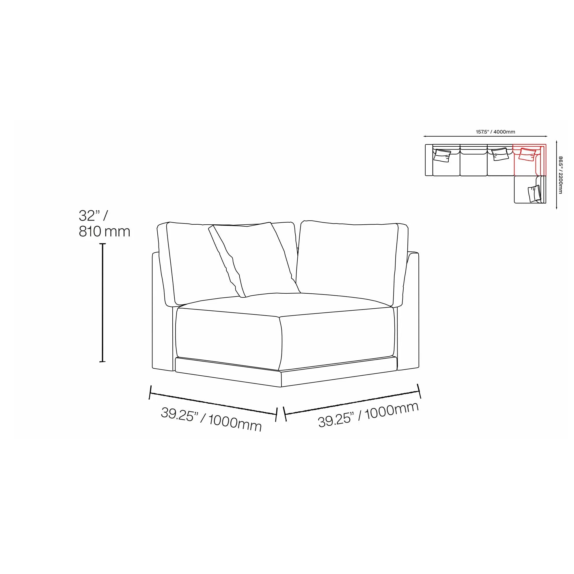 Lugano Five Pieces Sectional - My Store--Sectionals