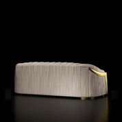 Massimo Lux Brushed Titanium Gold Sofa Set | Beige - My Store--Sofa Set