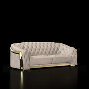 Massimo Lux Titanium Gold Sofa Set | Beige - My Store-Sofa-Sofa Set