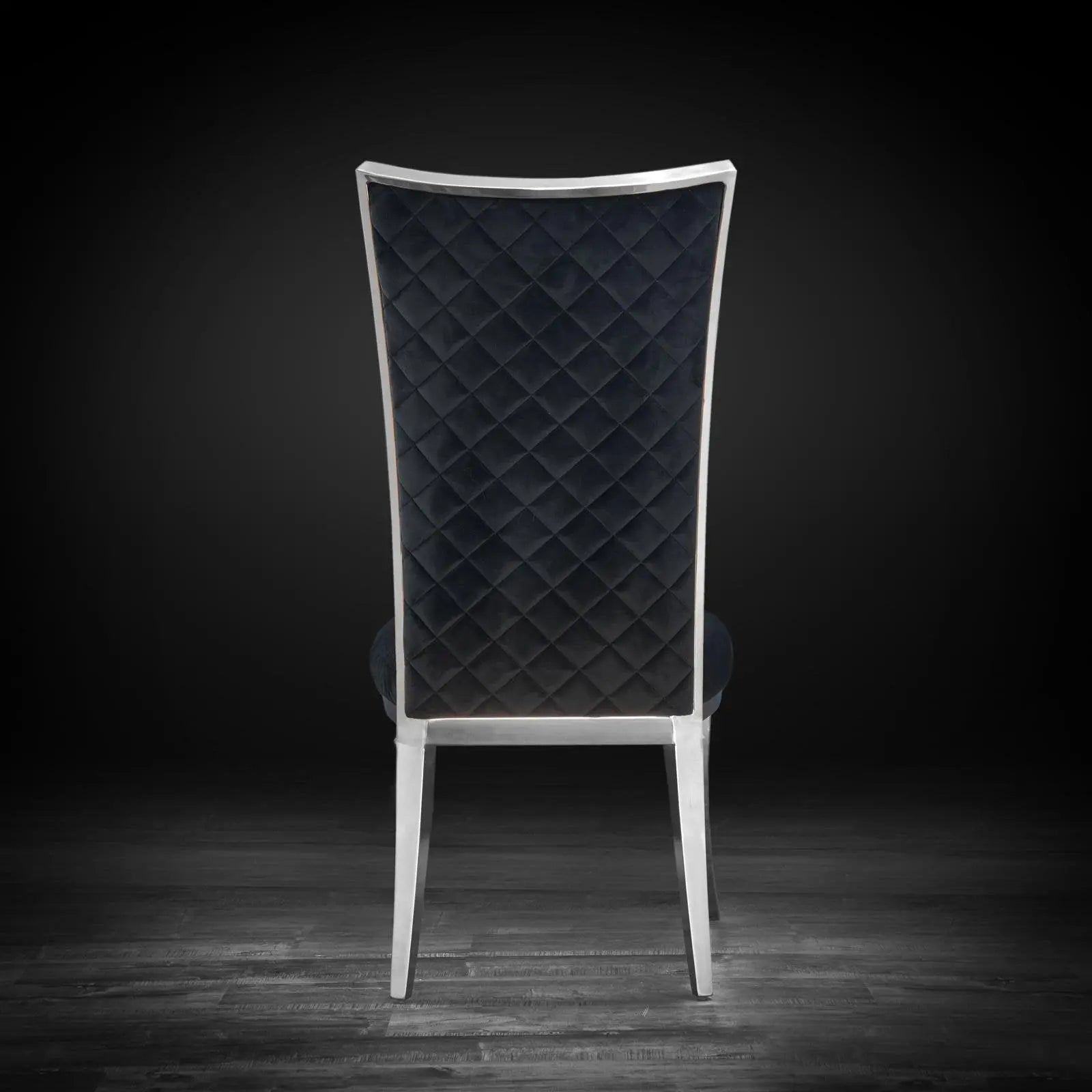 massimo silver black luxury dining chair