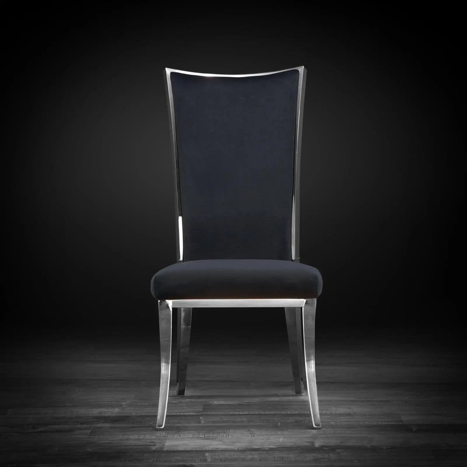 massimo silver black modern dining chair
