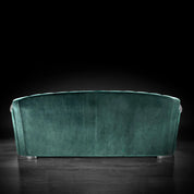 massimo silver dark green luxury sofa set