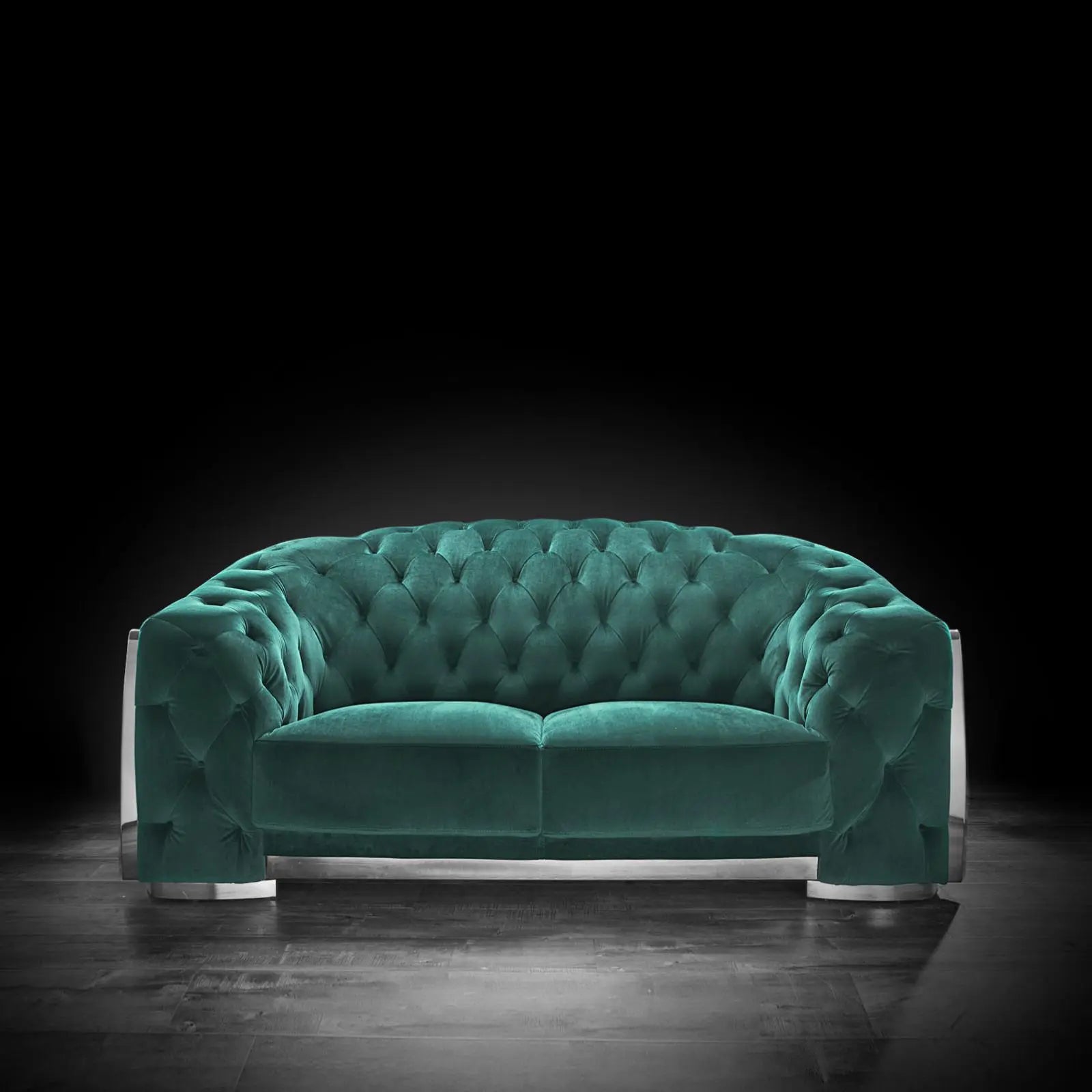 massimo silver dark green modern 1 sofa set