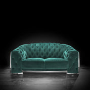 massimo silver dark green modern 1 sofa set