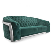massimo silver dark green modern 7 sofa set