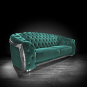 massimo silver dark green stylish sofa set