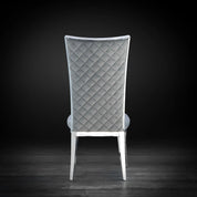 massimo silver gray luxury dining chair