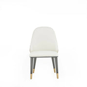 Messina Beige-Orange Dining Chair Matt Champagne Gold