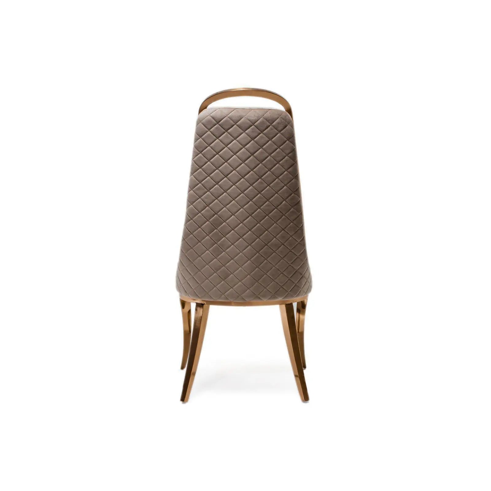 milano rg taupe luxury 7 dining chair