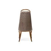 milano rg taupe luxury 7 dining chair