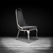 milano silver black stylish dining chair