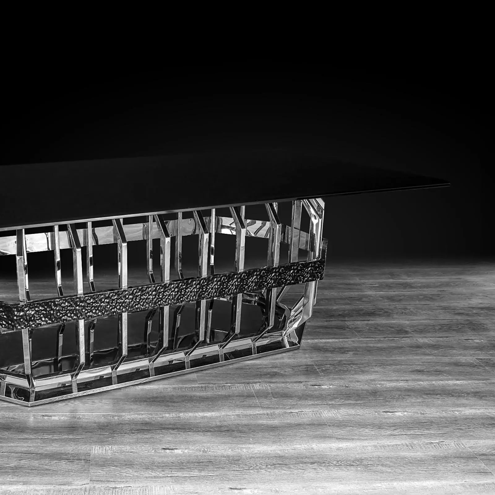 milano ss rectagular glass stylish 1 dining table