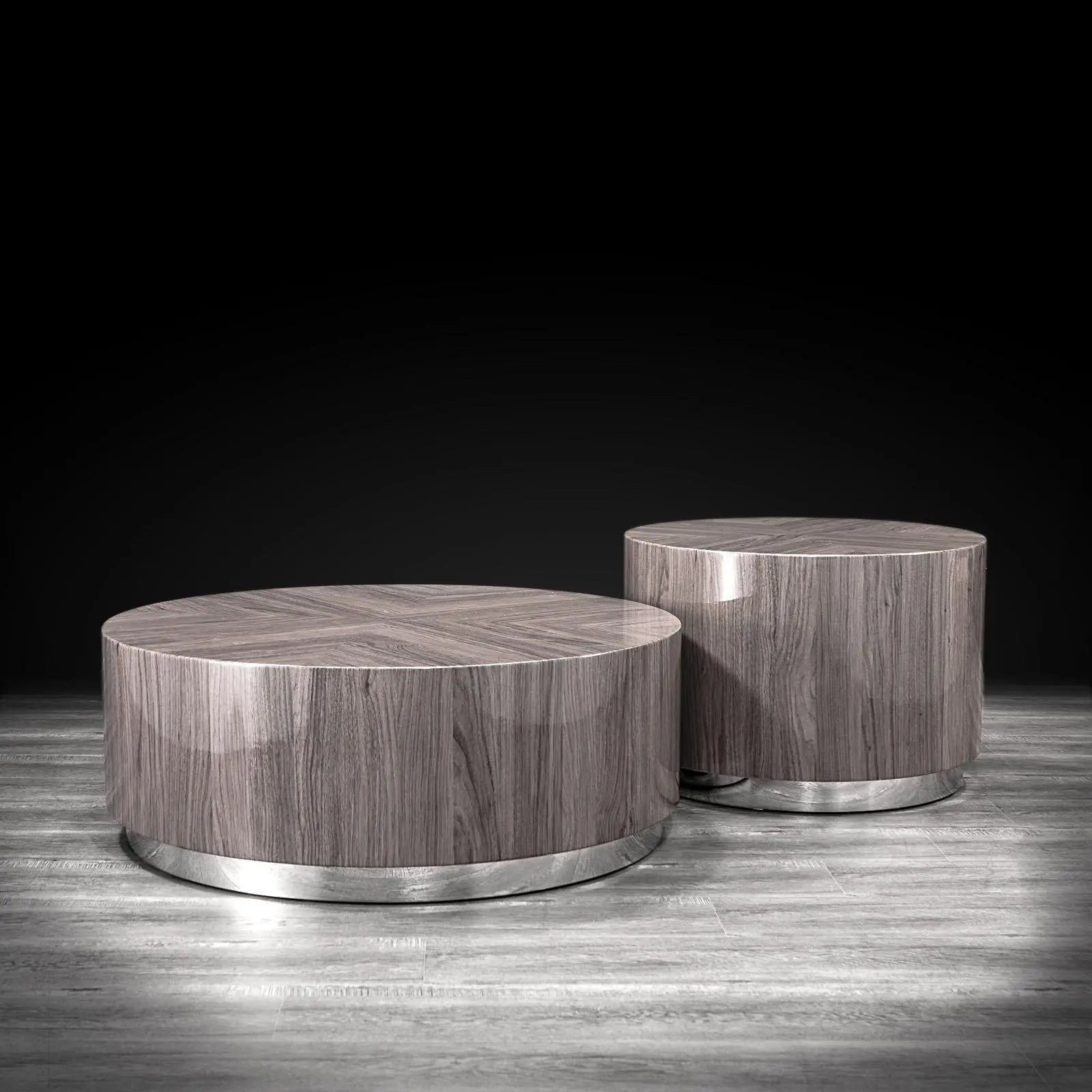 monaco round taupe luxury 1 coffee table