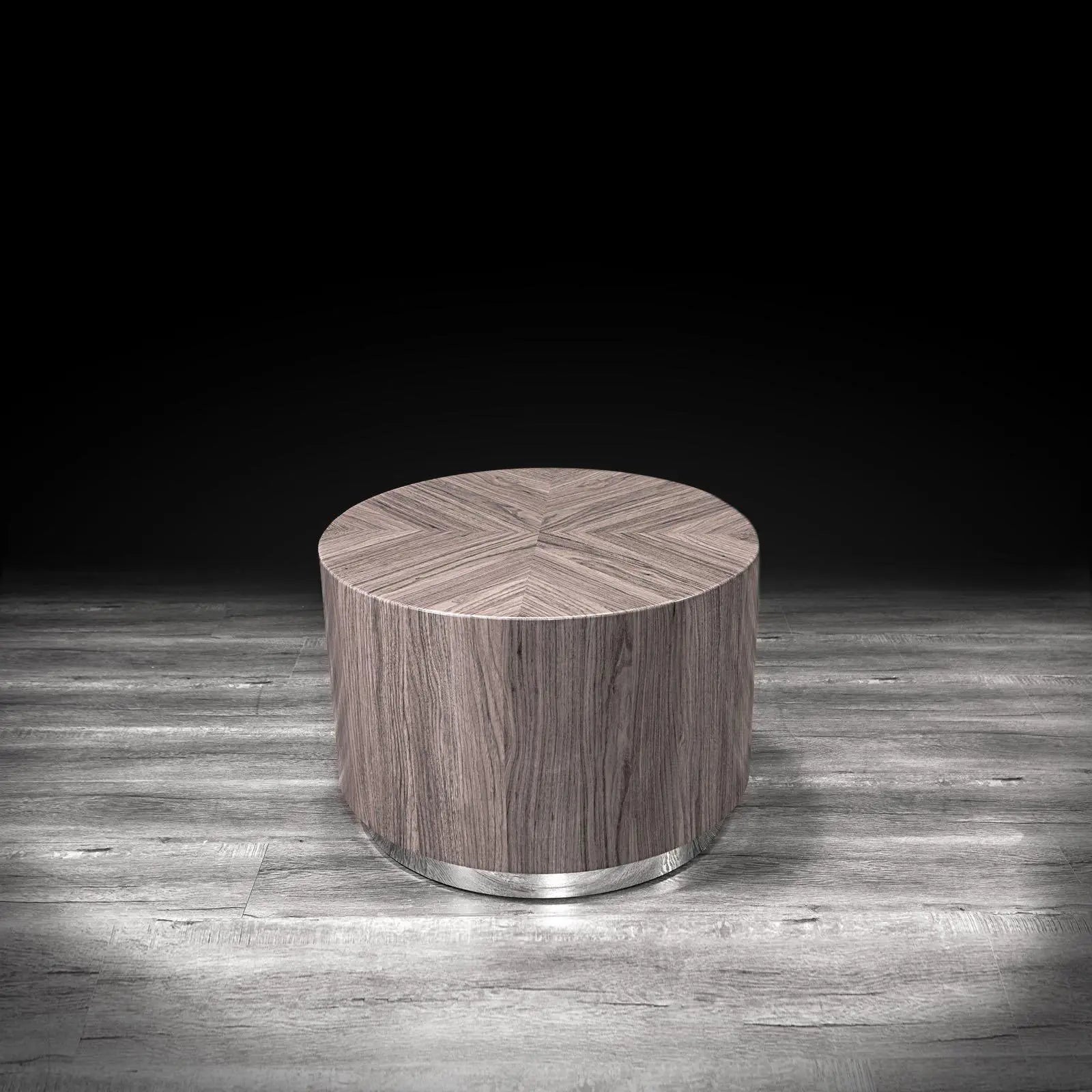 monaco round taupe modern 1 coffee table