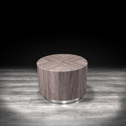 monaco round taupe modern 1 coffee table