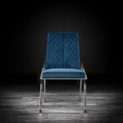 nolan silver dark blue stylish dining chair