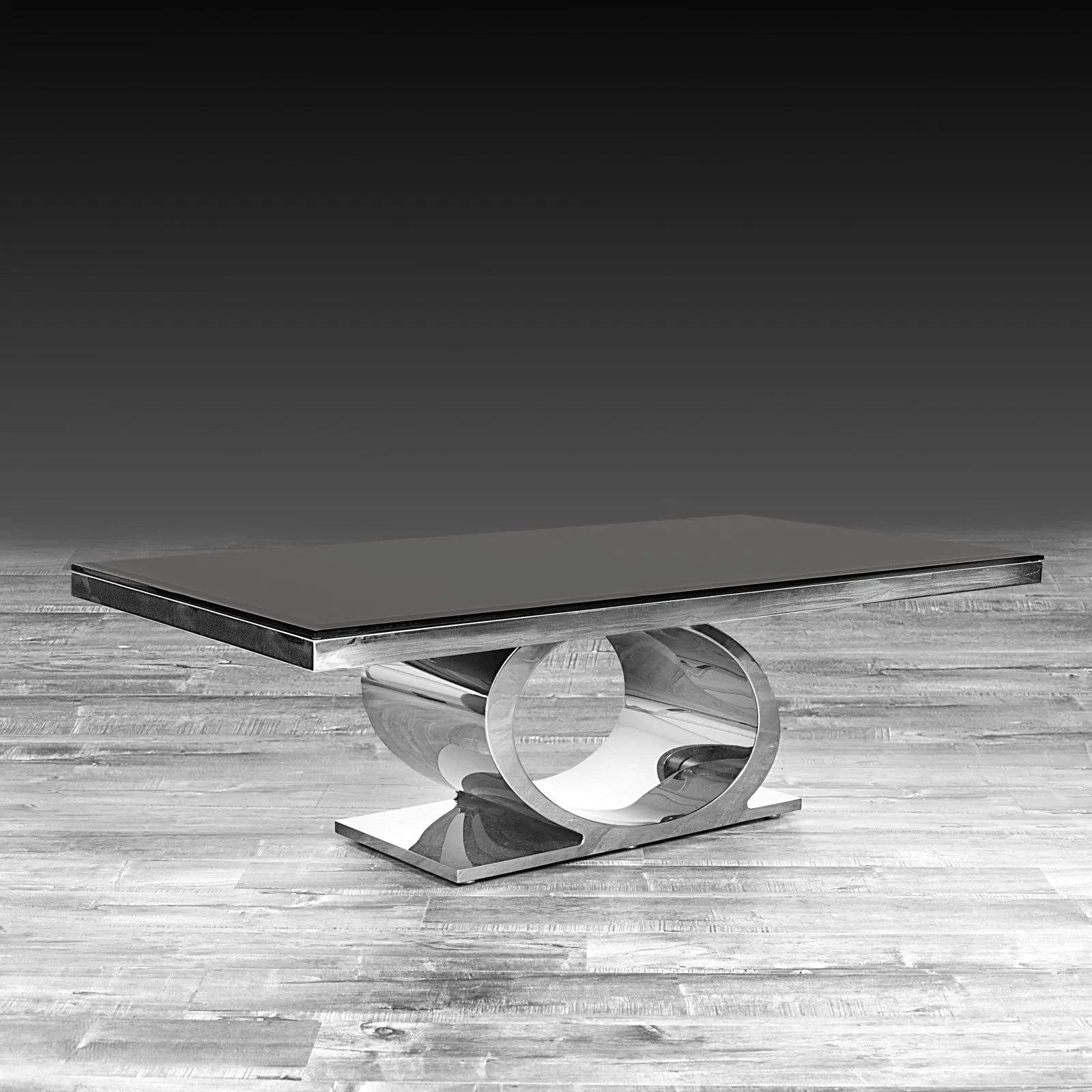 onyx glass silver stylish coffee table
