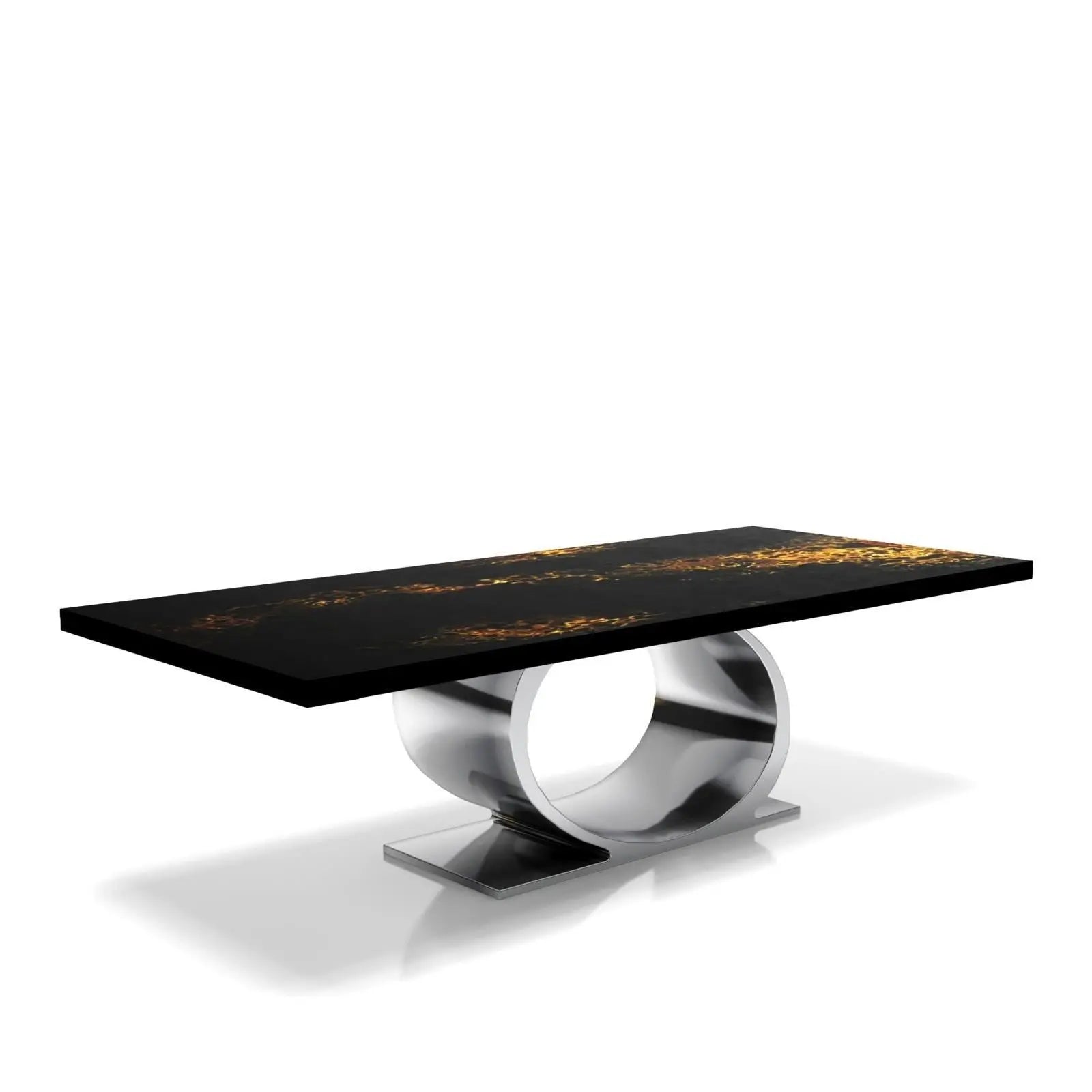 onyx silver black art small coffee table