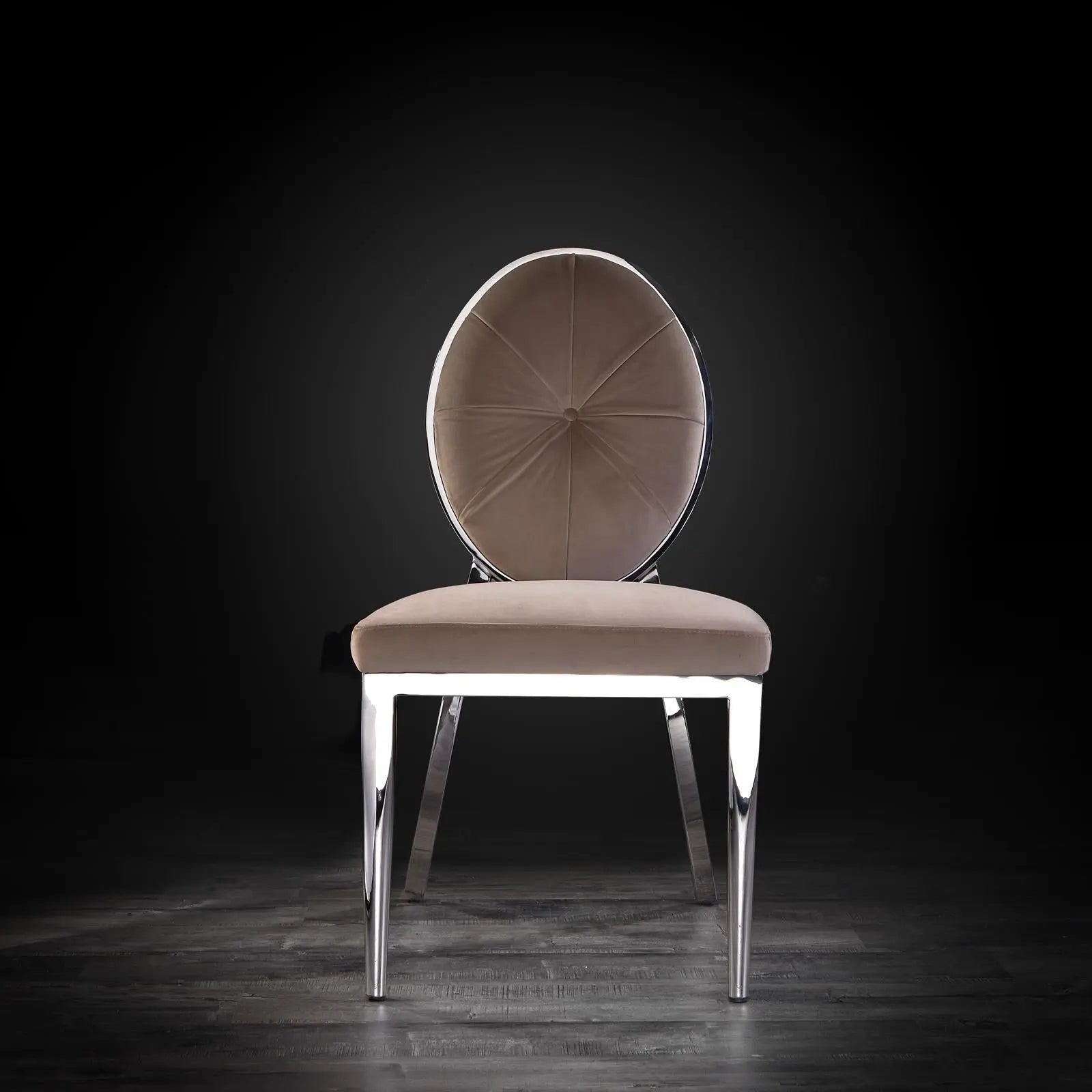 regina silver taupe modern dining chair