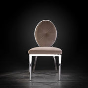 regina silver taupe modern dining chair