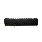 regina tgss left sofa chaise black luxury 7 sectional