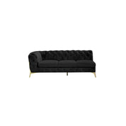regina tgss left sofa chaise black modern 8 sectional