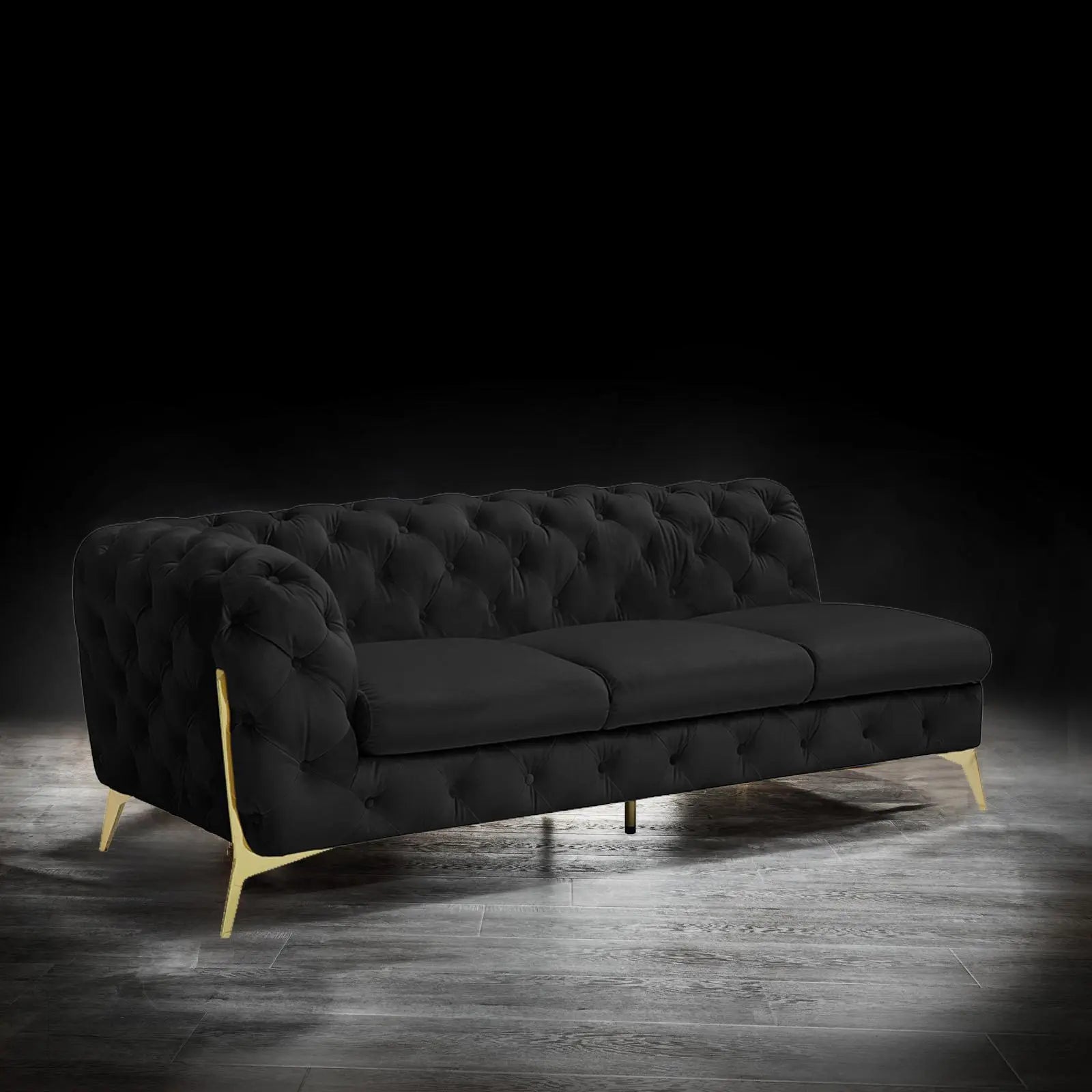 regina tgss left sofa chaise black stylish sectional